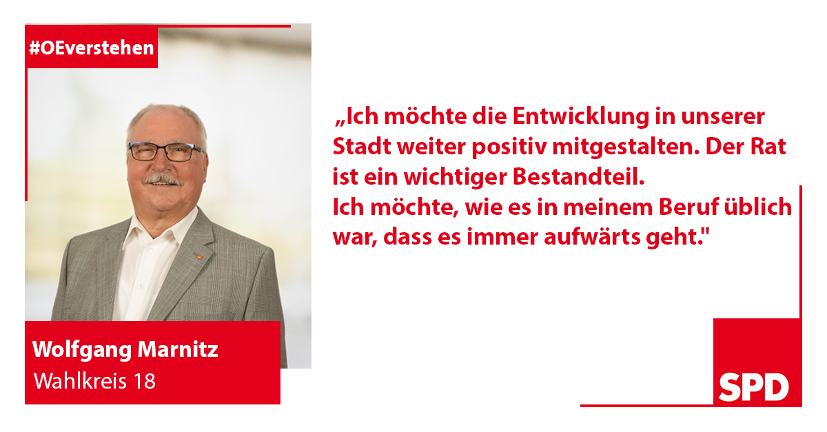 Foto SPD Wahlkandidat Wolfgang Marnitz für Wahlkreis 18 in Oer-Erkenschwick